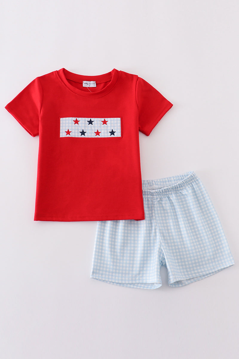 Red star embroidery set