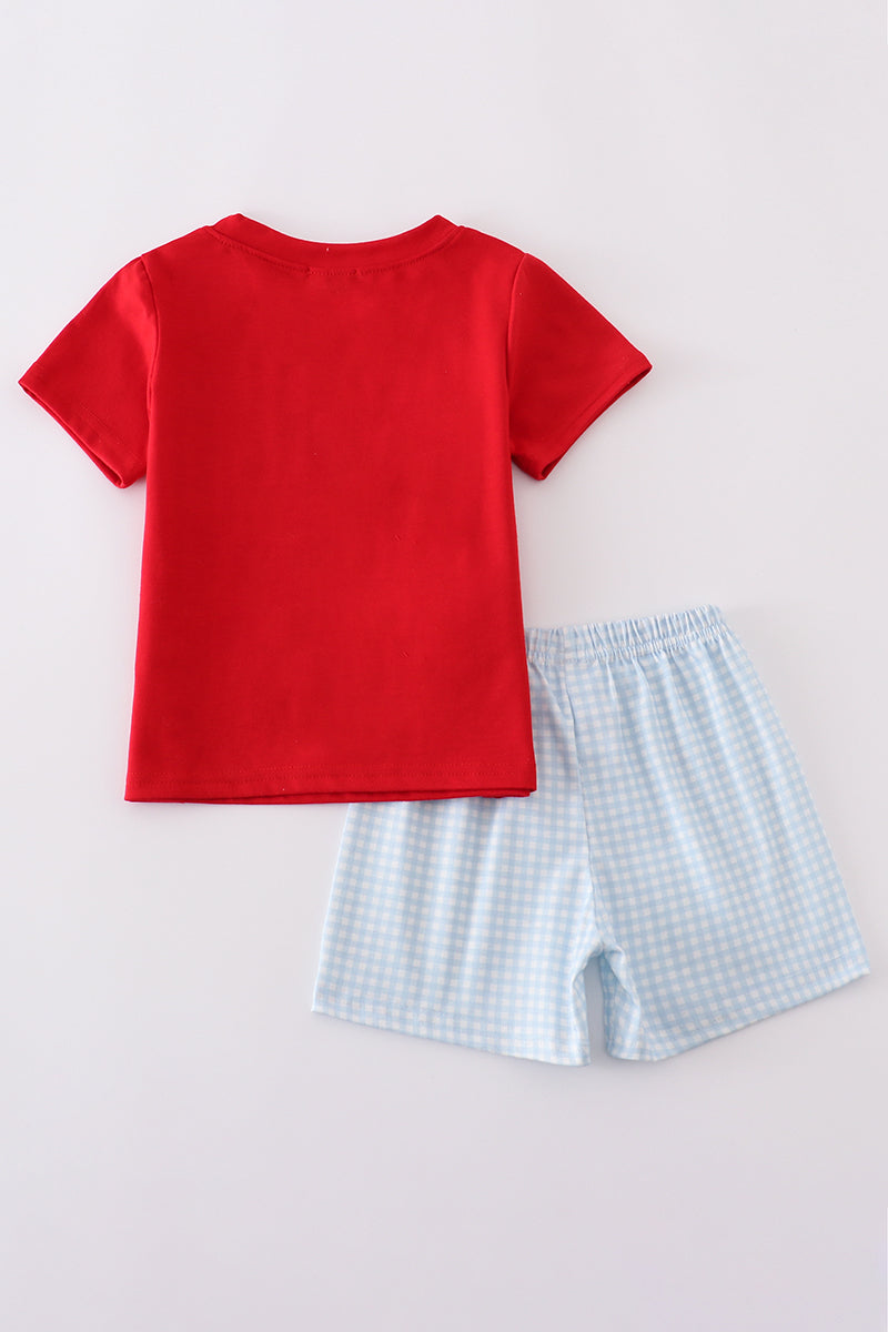 Red star embroidery set