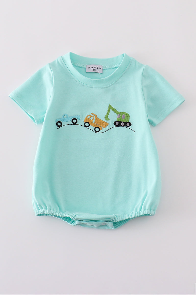 Blue truck embroidery bubble