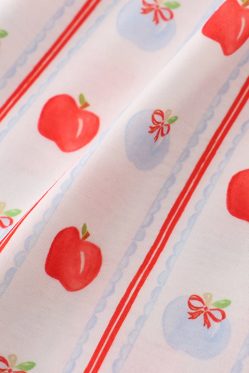 Red apple bow dress