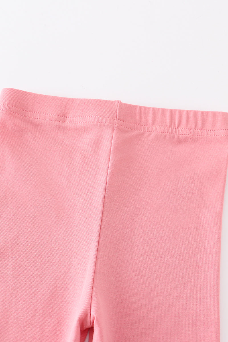 Pink ruffle double layered pants