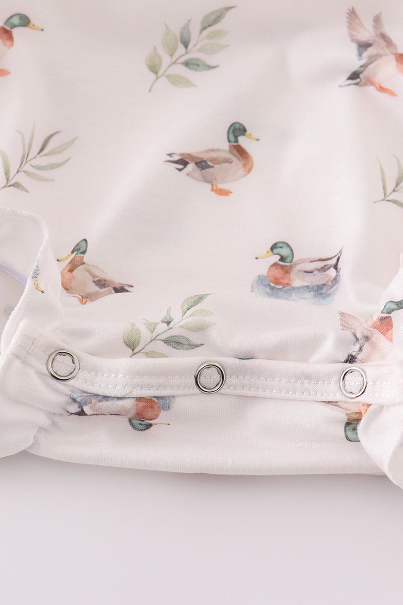 Green duck print bubble