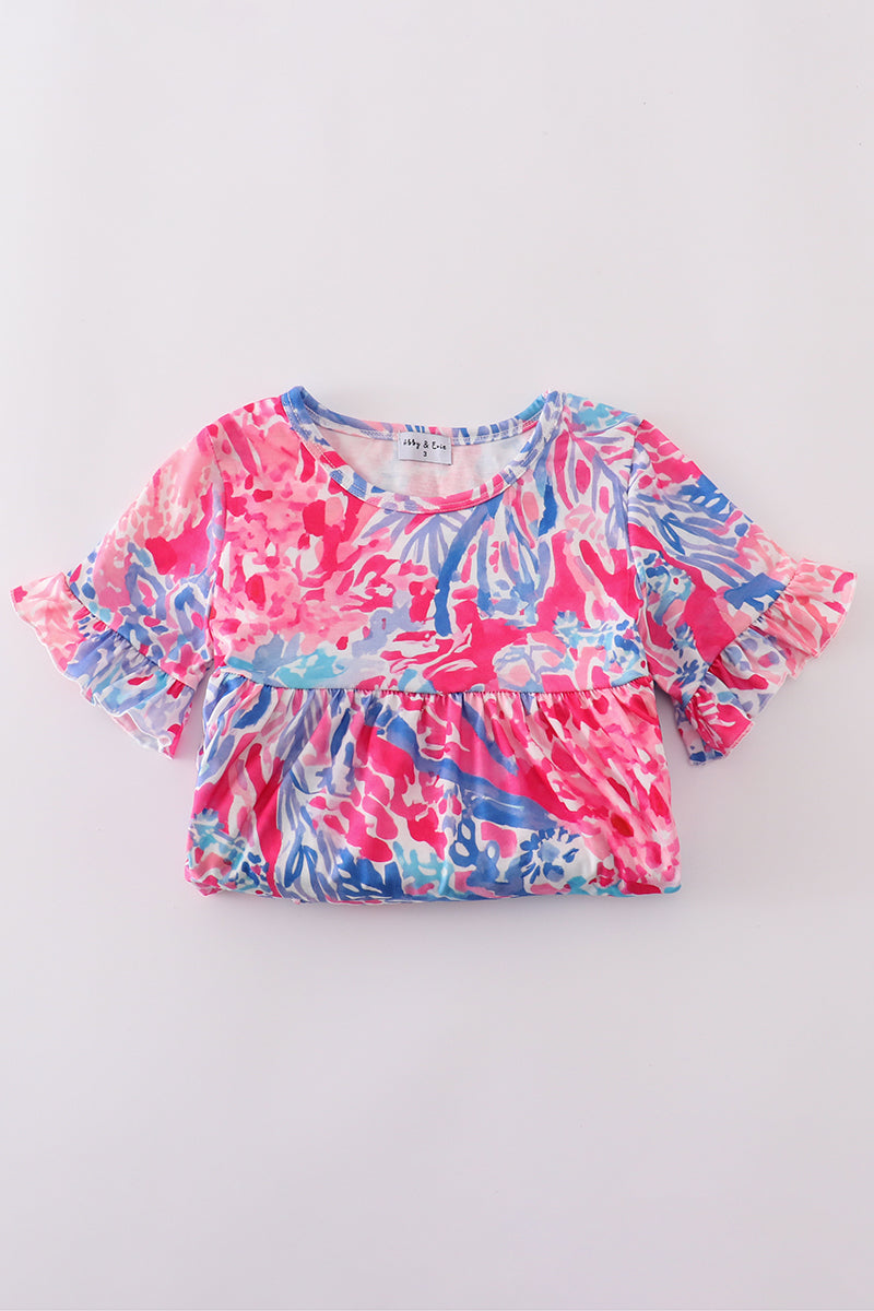 Pink Paradise Reef print mom&me dress