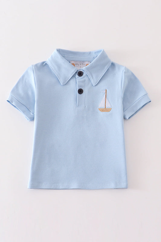 BLUE SAILBOAT POLO SHIRT