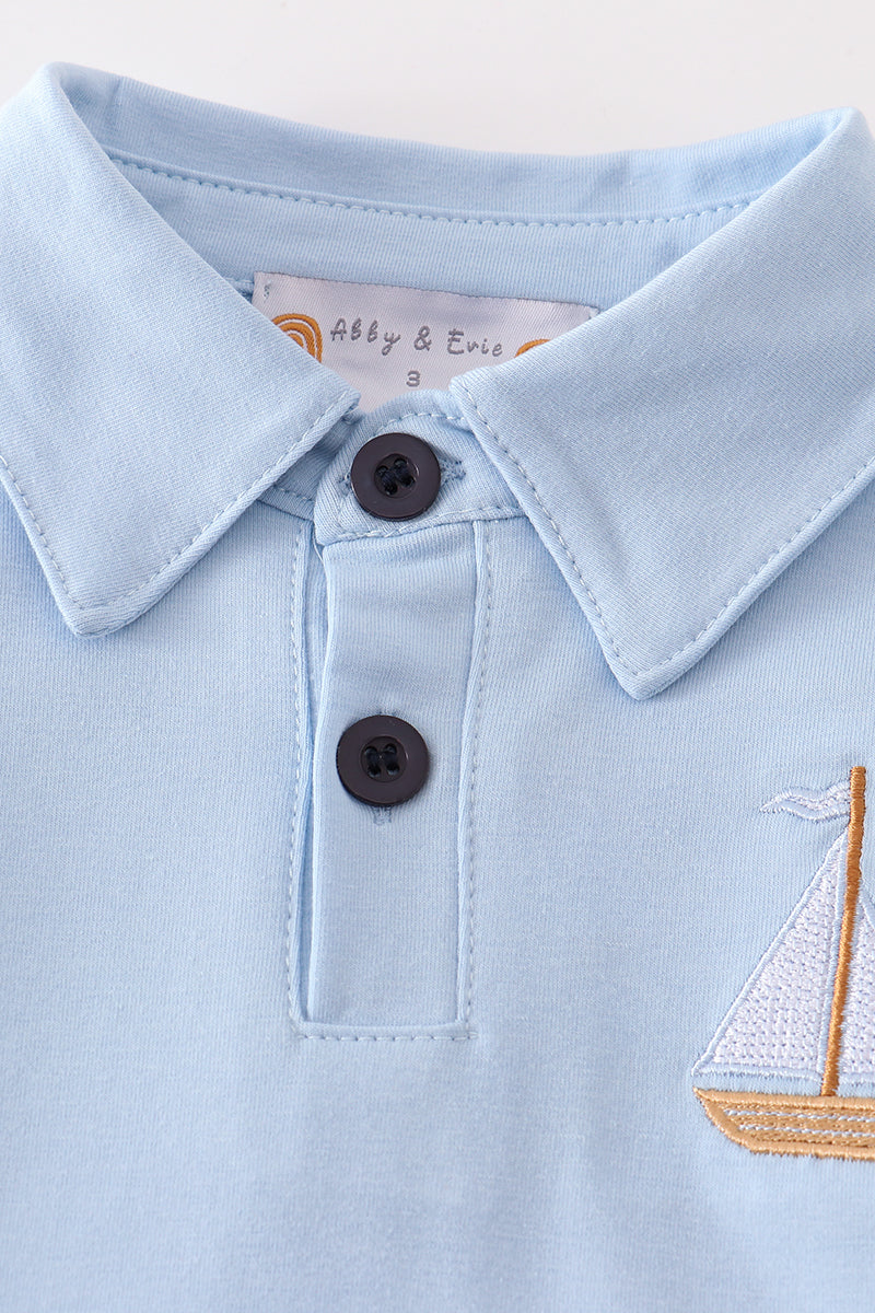 BLUE SAILBOAT POLO SHIRT