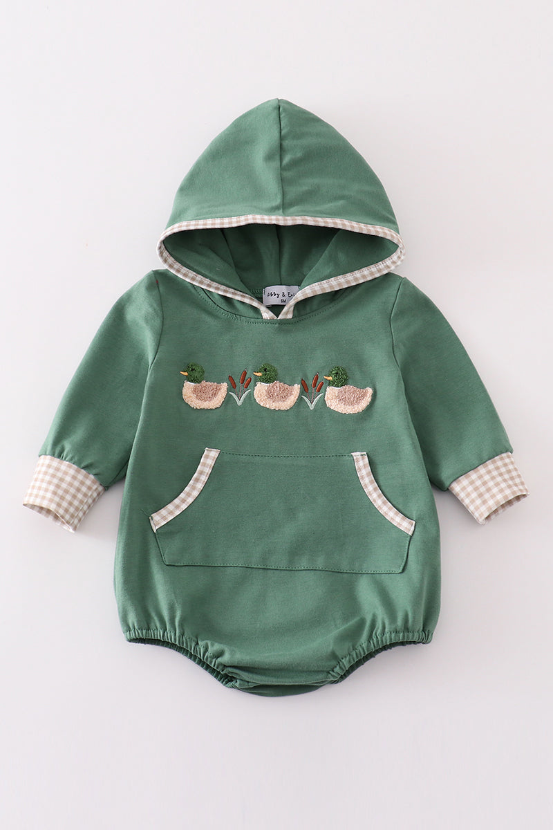 Forest duck french knot hoodie bubble