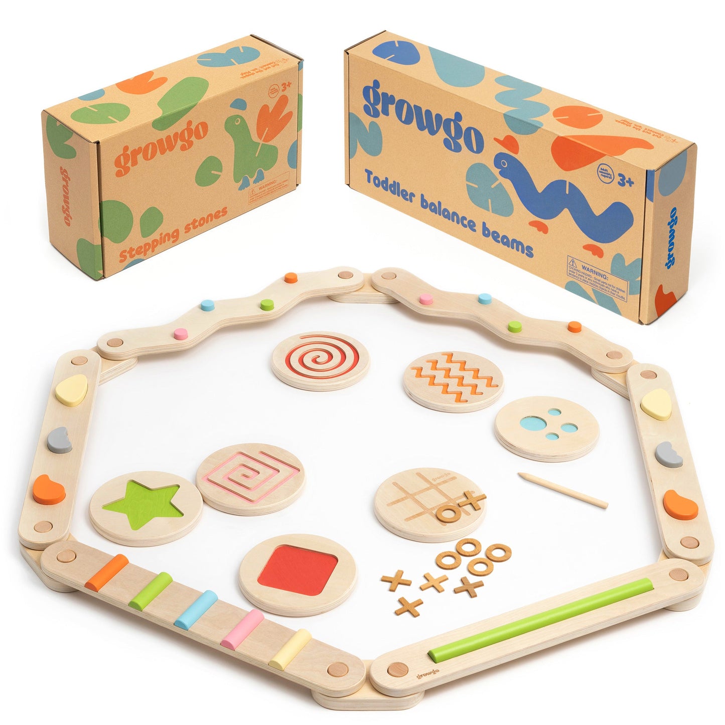 Balance Beams Set 2 in 1 Inspired by Montessori