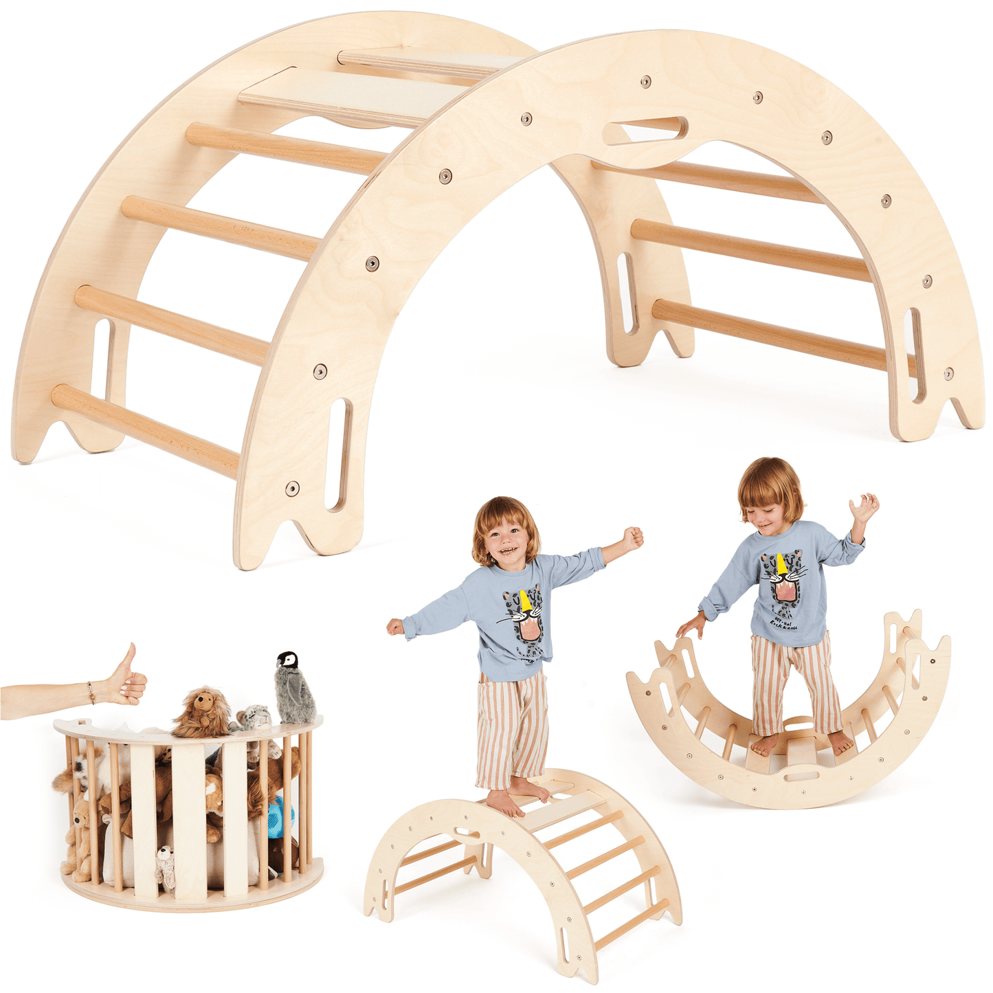 Montessori 2in1 Climbing Arch & Rocker