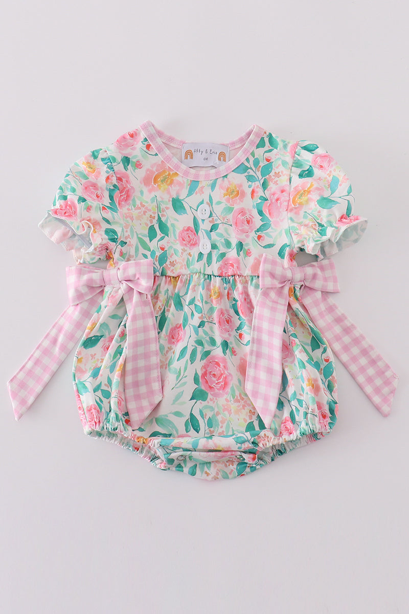 Pastel petal charm print girl bubble