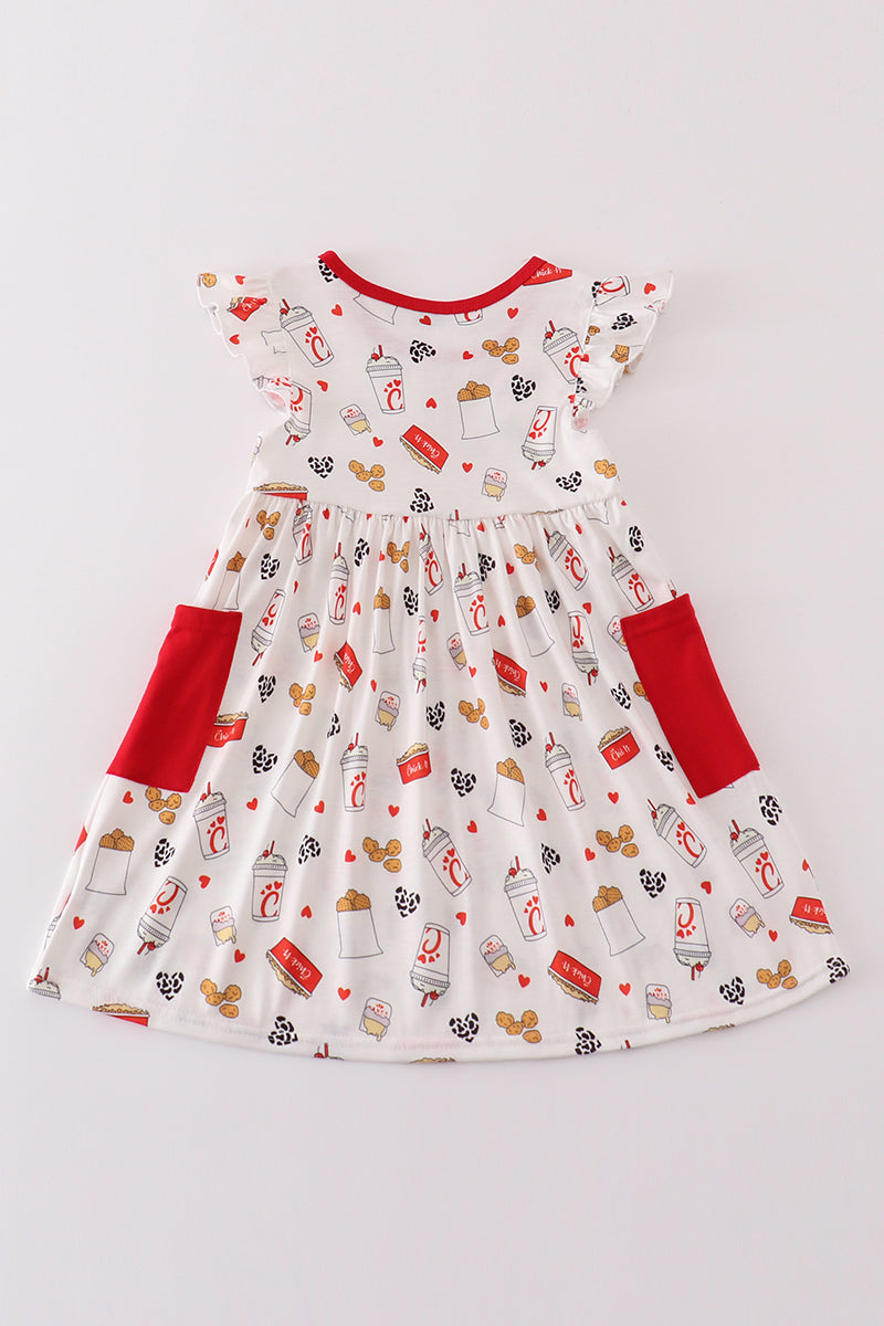 Red the lord's chicken girl dress