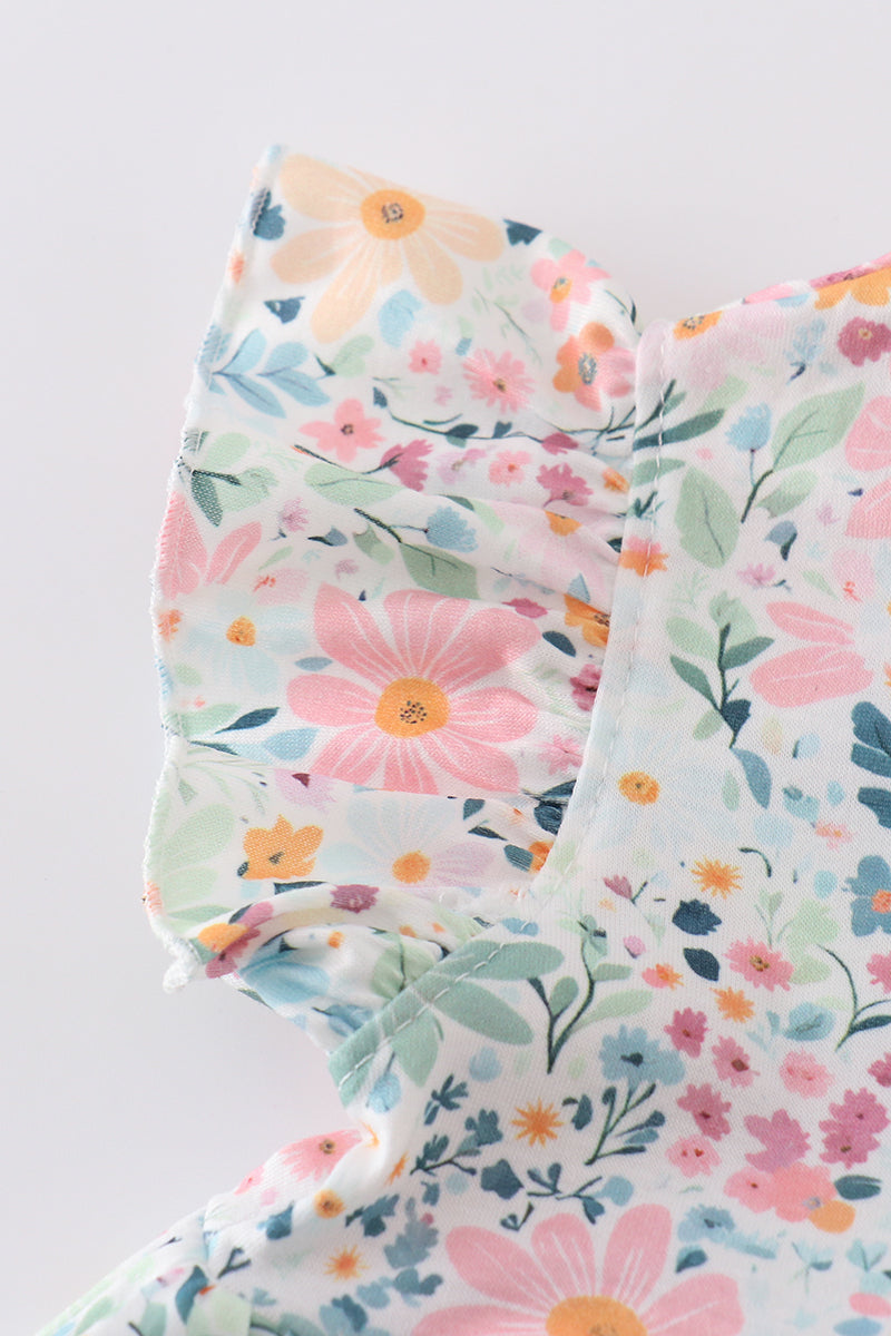 Spring blossom print bloomer set