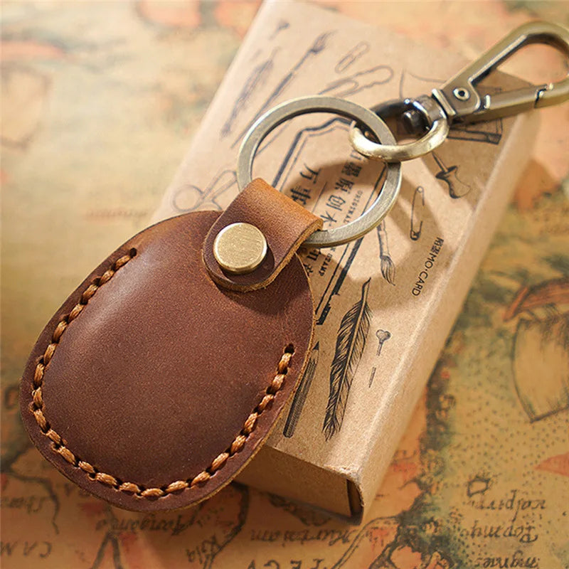 Leather Airtag Keychain