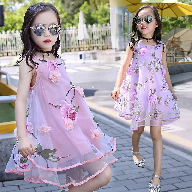 Bohemian Summer Girls Flower Dress