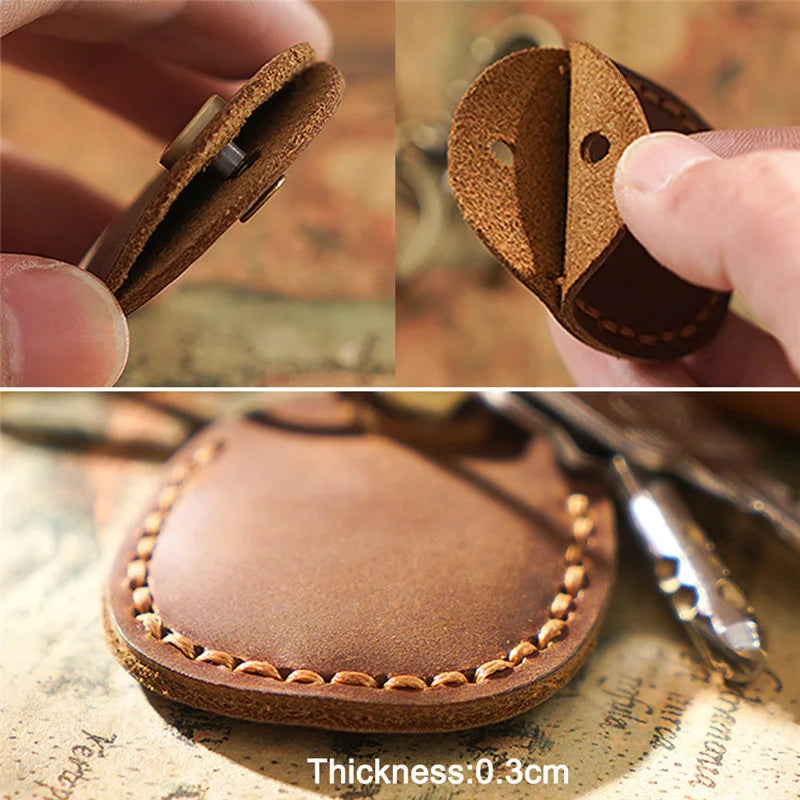 Leather Airtag Keychain