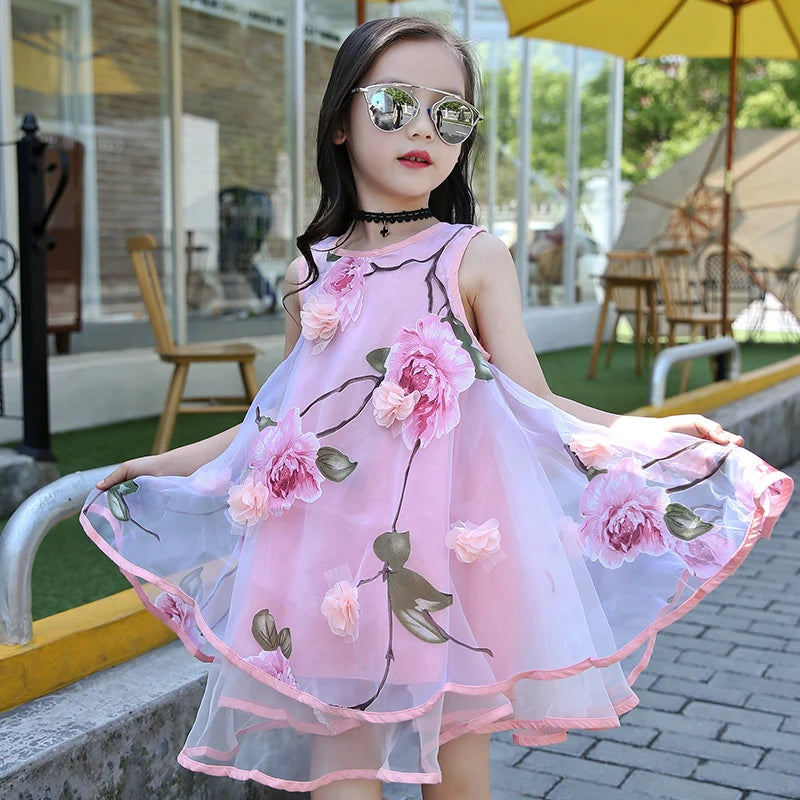 Bohemian Summer Girls Flower Dress