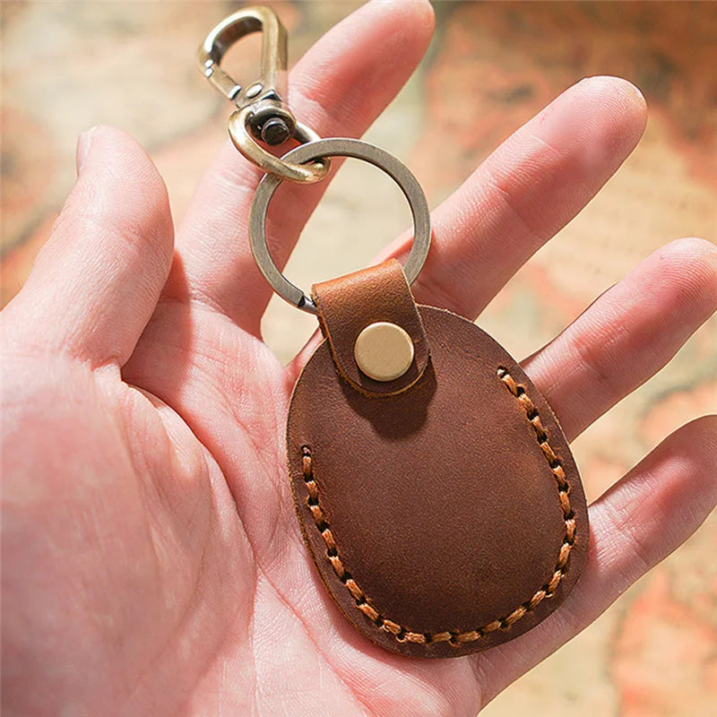 Leather Airtag Keychain